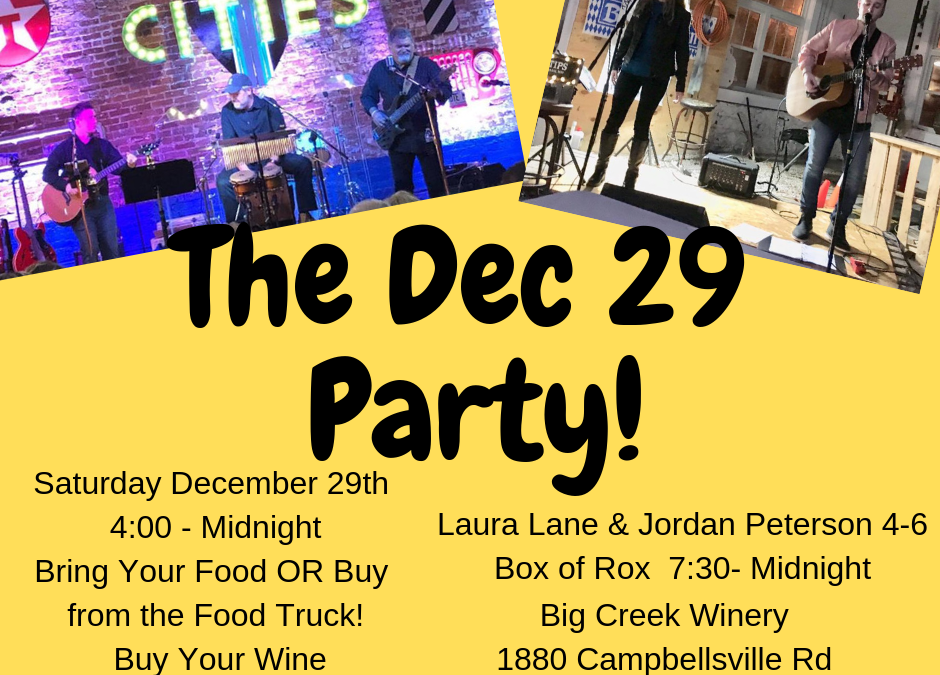 December 29 Post Christmas Concert at the Winery