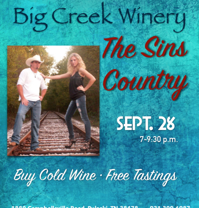 A Grape Event featuring The Sins Country Sept 28