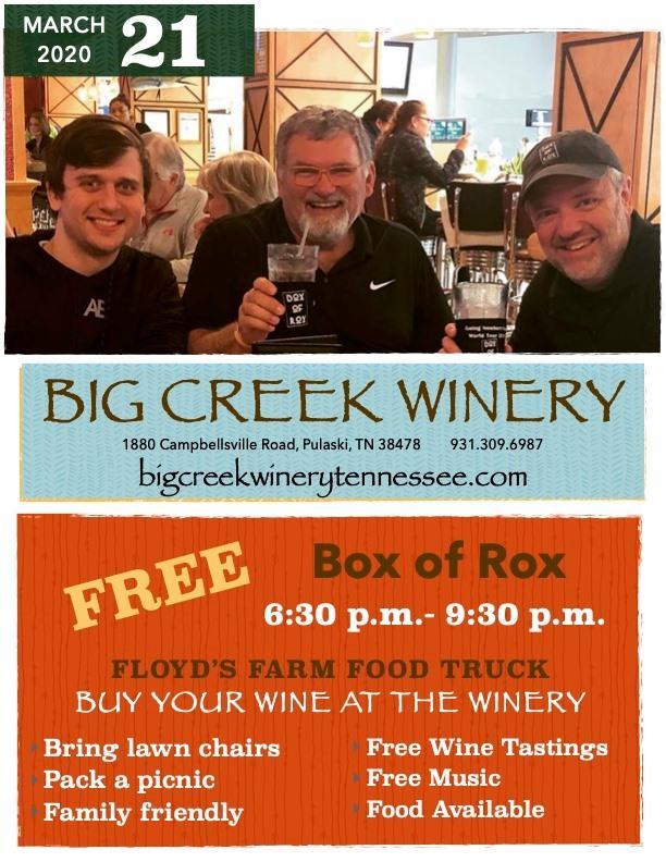 March 2020 grape event with box of rox